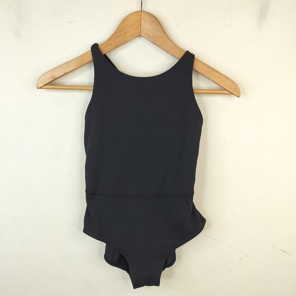 Ivivva by Lululemon Leotard Bodysuit Size 14 Dance Gymnastics Strappy Mesh Back